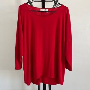 Chico's Vibrant Red Long Sleeve Top